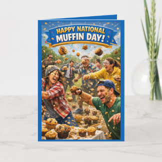 National Muffin Day Greeting Card, Muffin Fight!  Card