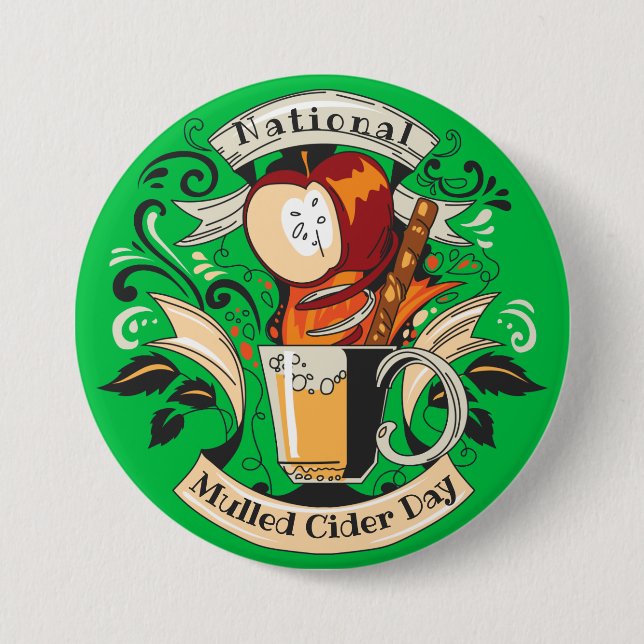 National Mulled Cider Day Button (Front)