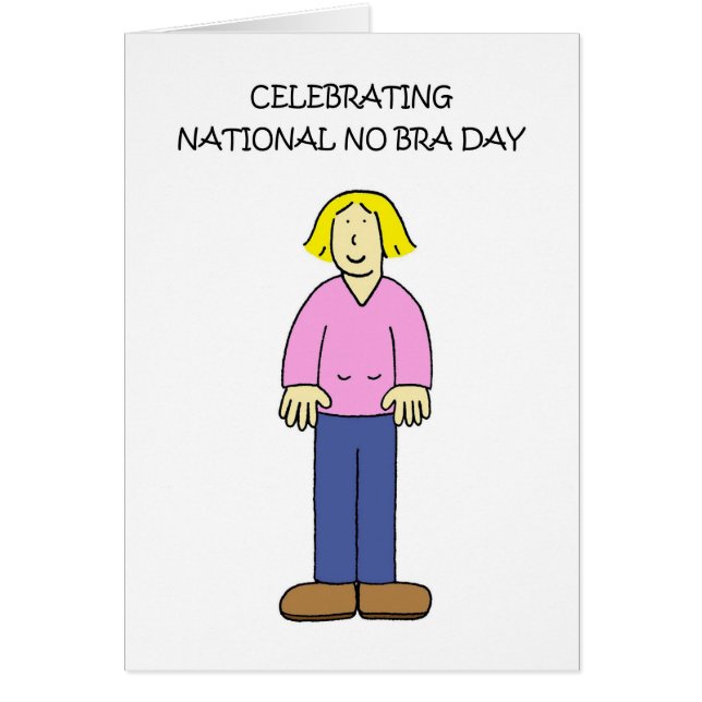 National No Bra Day  October 13th Cards (Front)