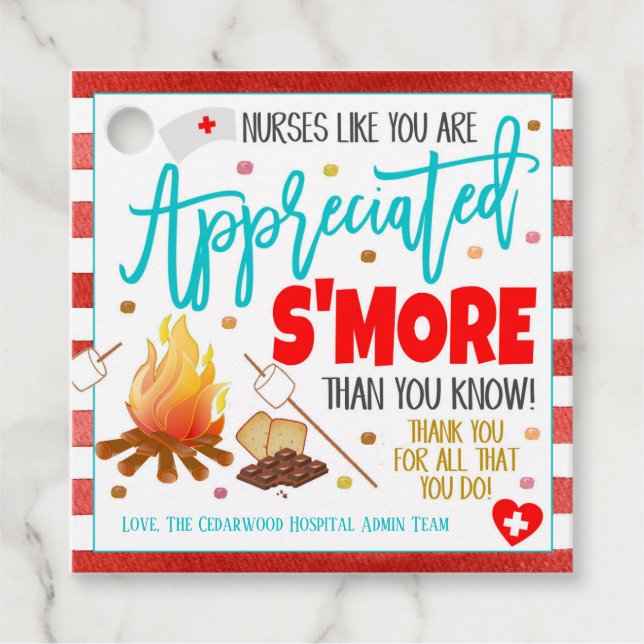 National Nurse Appreciation Week Smore Gift Tag (Front)