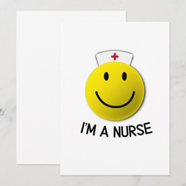 National Nurses Day I'm A Nurse Emoji Card | Zazzle