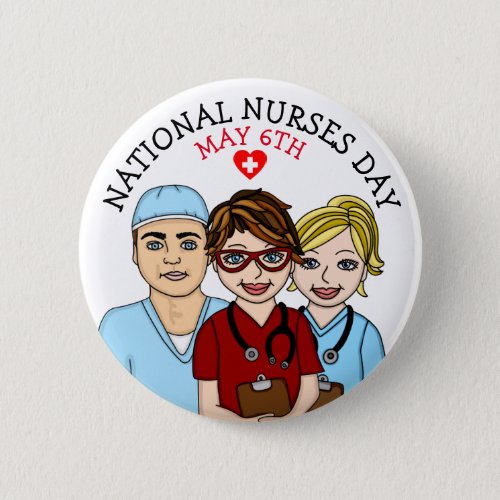 National Nurses Day May 6th   Button