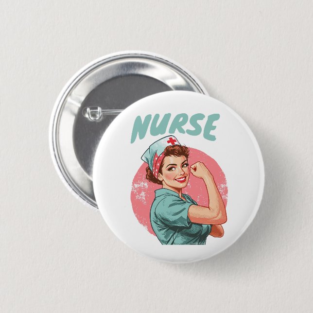 National Nurses Day Nurse Appreciation Button (Front & Back)