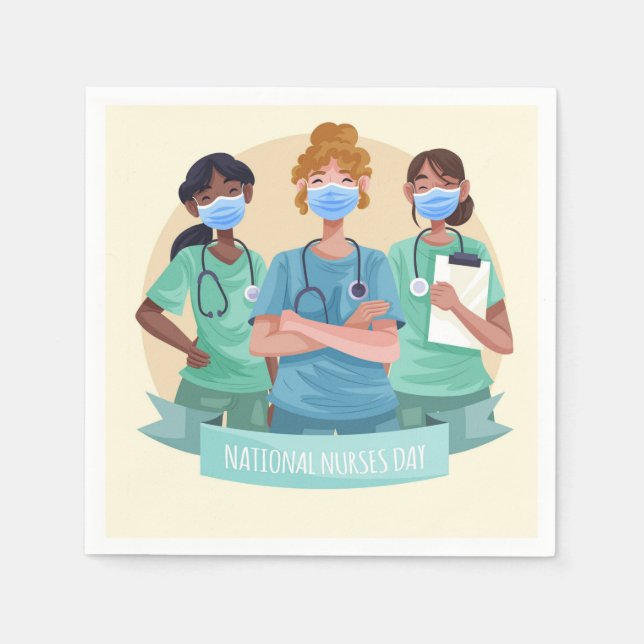 National Nurses Day /  Nurse Appreciation Week  Cl Napkins (Front)