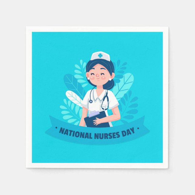 National Nurses Day / Nurse Appreciation Week Napkins (Front)