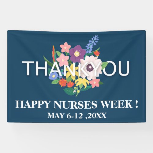 National Nurses Week Floral Thank You Banner
