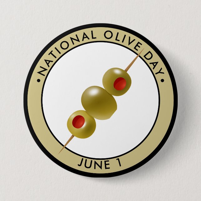 National Olive Day Button (Front)