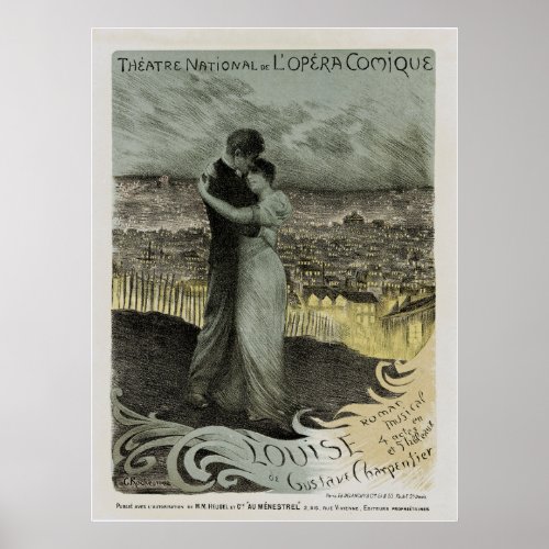 National Opera Comique Theater  Louise Poster