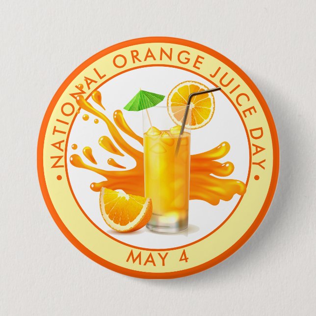 National Orange Juice Day Button (Front)