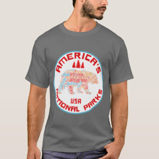 National Par Bear Hikingravel Camping funny T-Shirt
