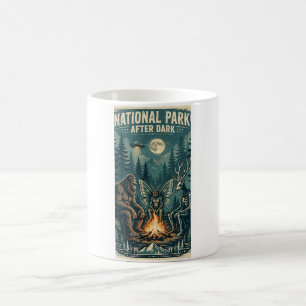 National Park After Dark Campfire Cryptids Mug
