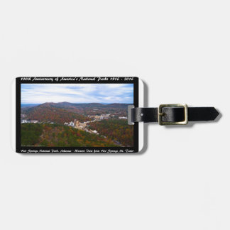National Park Anniversary Hot Springs Autumn View Luggage Tag