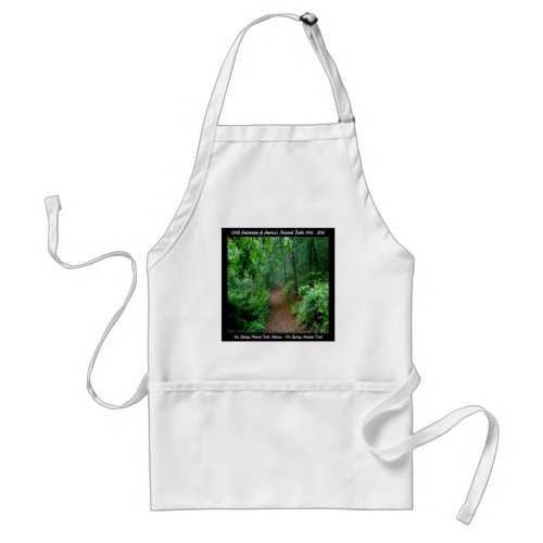 National Park Anniversary Hot Springs Mt Trail Adult Apron