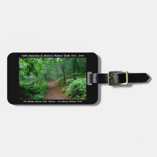 National Park Anniversary Hot Springs Mt Trail Luggage Tag