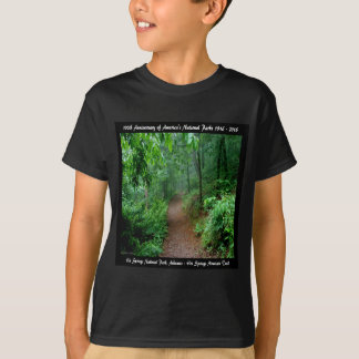 National Park Anniversary Hot Springs Mt Trail T-Shirt