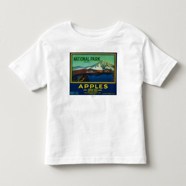 National Park Apple Crate LabelHood River, OR Toddler T-shirt (Front)