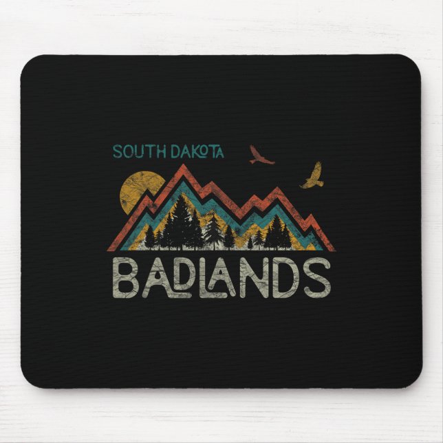 National Park Badlands South Dakota The Mount Rush Mouse Pad (Front)