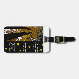 National Park Centennial Hot Springs Autumn Gold Luggage Tag