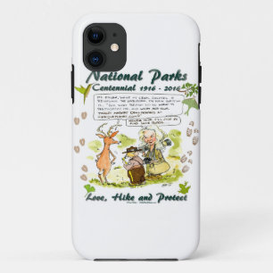 National Park Centennial Photographer Cartoon iPhone 11 Case