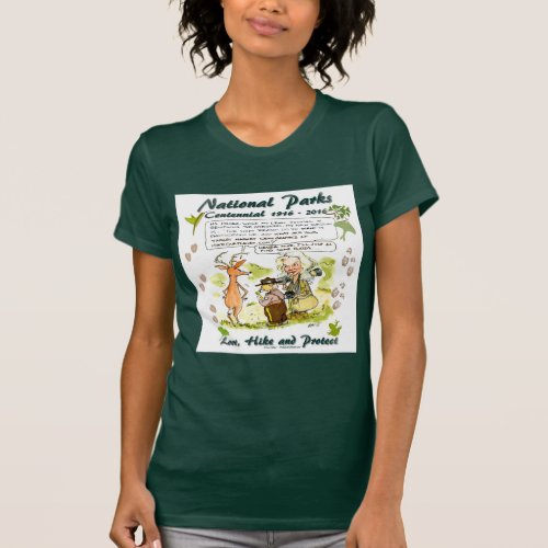 National Park Centennial Photographer Cartoon T_Shirt