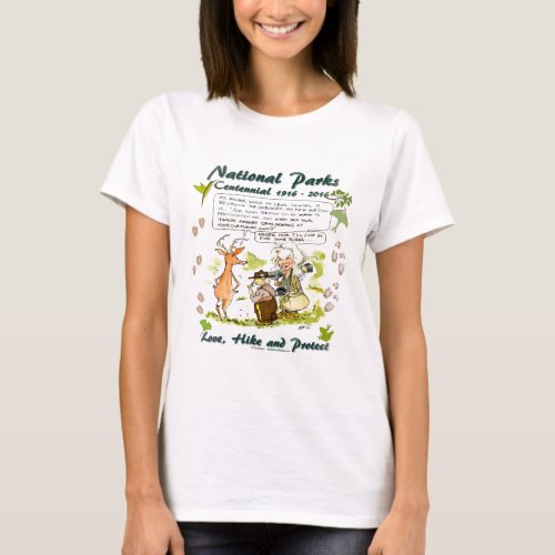 National Park Centennial Photographer Cartoon T_Shirt