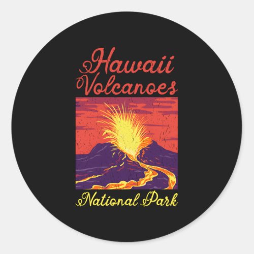 National Park Hawaii Volcanoes National Park Classic Round Sticker