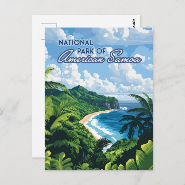 National Park of American Samoa Beach Rainforest Postcard (Front/Back)