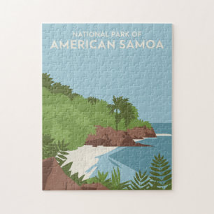 National Park of American Samoa Minimalist Jigsaw Puzzle
