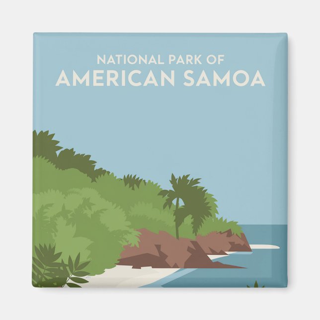 National Park of American Samoa Minimalist Magnet (Front)