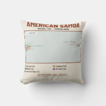 National Park of American Samoa Trail Map Pillow