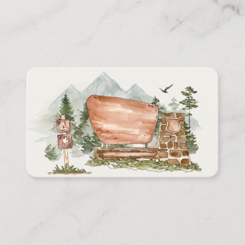 national park place card birthday or baby shower