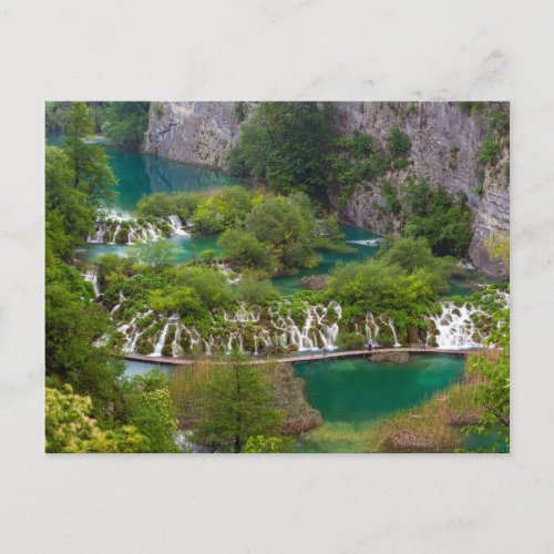 National park Plitvice Lakes in Croatia Postcard