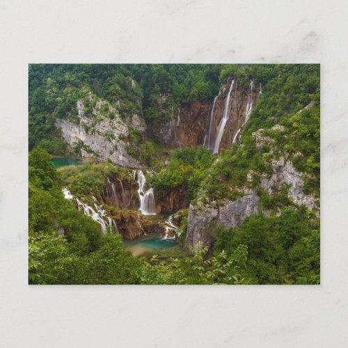 National park Plitvice Lakes in Croatia Postcard