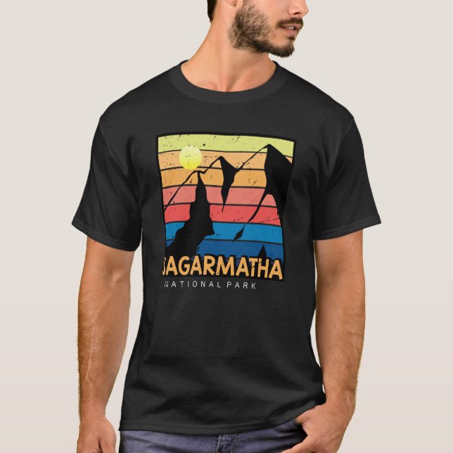 National Park Sagarmatha Everest Tibet Nepal 1976 T-Shirt (Front)
