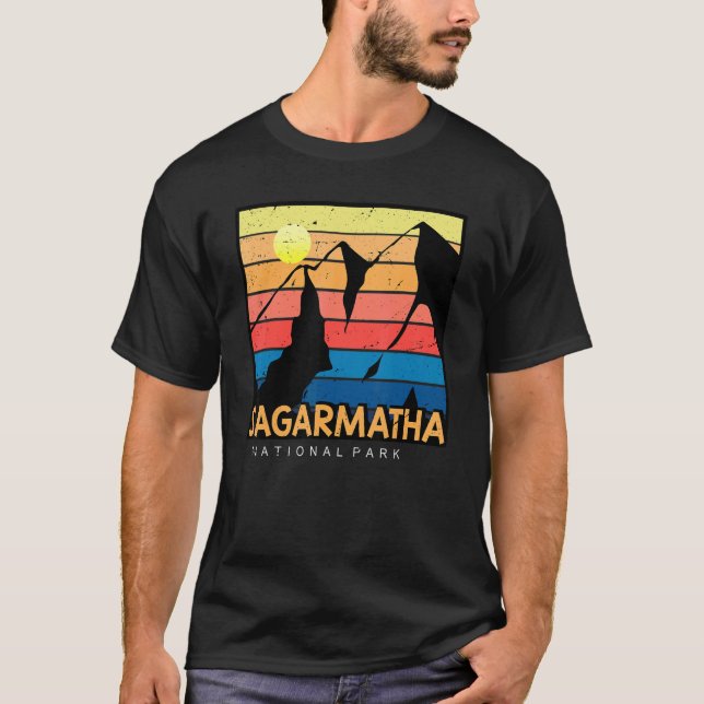National Park Sagarmatha Everest Tibet Nepal 1976 T-Shirt (Front)