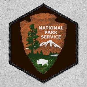 National Park Service Bison Arrowhead  Patch
