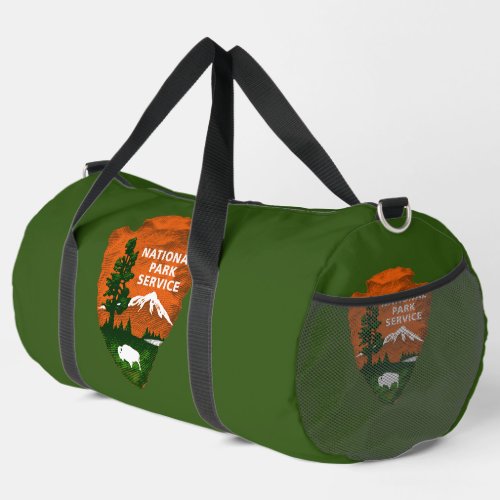 National Park Service Bison Military Green  Duffle Bag