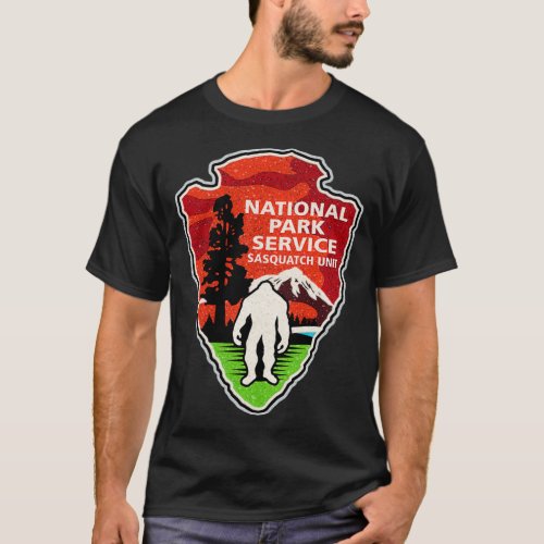 National Park Service Sasquatch Bigfoot Unit Arrow T_Shirt