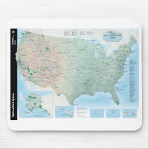 National Park Service System Map Mouse Pad