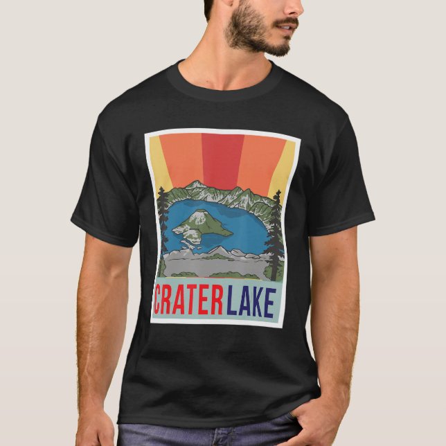 National Park Souvenir Crater Lake Oregon Tourist  T-Shirt (Front)