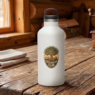 National Park Style Tree Hugger Club Sticker