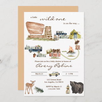 National Park Theme Invitation Baby shower