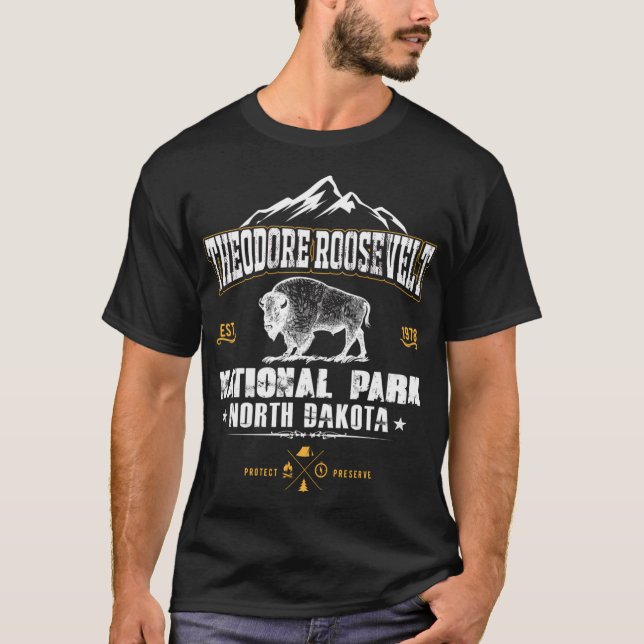 National Park Theodore Roosevelt North Dakota T-Shirt (Front)