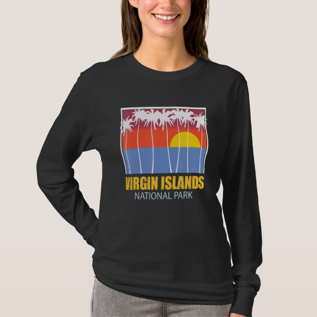 National Park Virgin Islands St John Souvenir Palm T-Shirt (Front)
