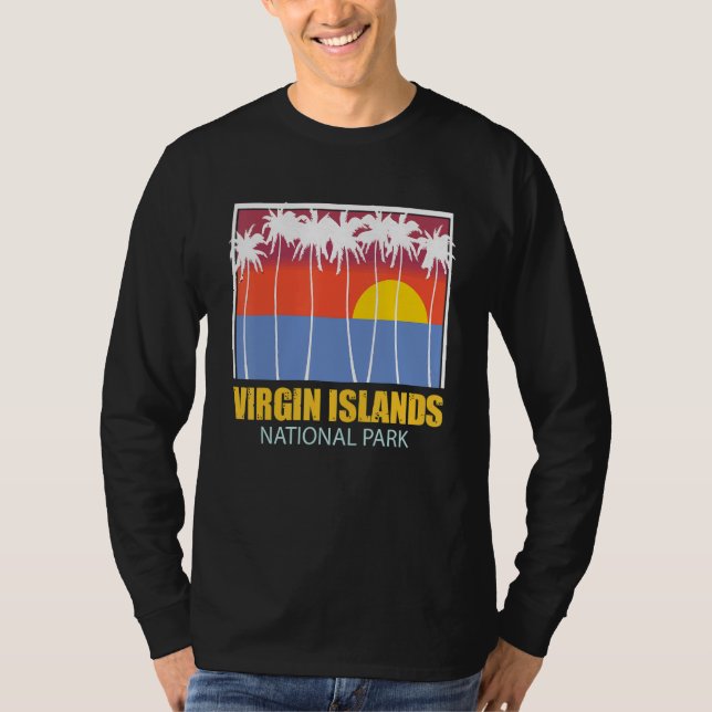 National Park Virgin Islands St John Souvenir Palm T-Shirt (Front)
