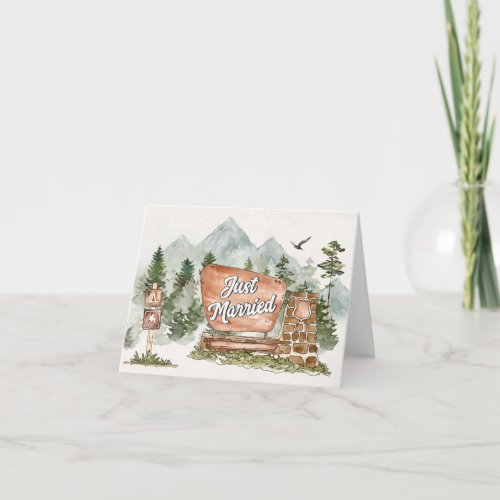 National Park Wedding thank you card