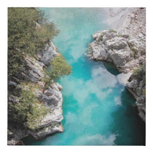 National Park with reflecting waters in Albania Faux Canvas Print