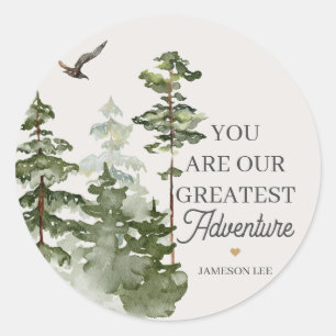 national park woodland favor stickers