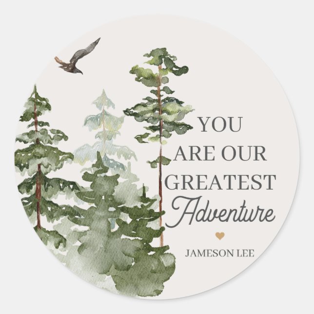 national park woodland favor stickers (Front)