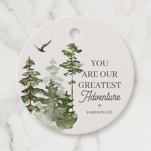 national park woodland favor tag